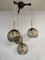 Vintage Cascade Pendant Brass Globe Hanging Lamp, 1970s, Image 1