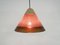 Lampe à Suspension en Verre Bullé Marron attribuée à Peill et Putzler, Allemagne, 1960s 2