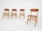 Teak Plywood Chairs, the Netherlands, 1950s, Set of 4 2