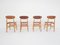 Teak Plywood Chairs, the Netherlands, 1950s, Set of 4 5