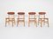 Teak Plywood Chairs, the Netherlands, 1950s, Set of 4 1