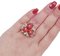 Coral, Diamond, Sapphire, Pearl, 14 Karat White and Rose Gold Ring 5