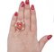 Coral White Diamond, Pearl, 14 Karat White and Rose Gold Ring, Image 4