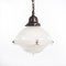 Large Vintage Three Part Holophane Pendant Light 5