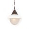 Antique Acorn Pendant Light in Opaline & Frosted Glass 1