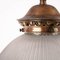 Lámpara colgante Holophane vintage con cobre decorativo, Imagen 3