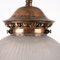 Lámpara colgante Holophane vintage con cobre decorativo, Imagen 4