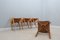 Sedie da pranzo vintage in legno con seduta in paglia, anni '70, set di 4, Immagine 11