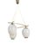 Vintage Pendant in White Glass, 1950s 1