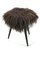 Hairy Stool with Wooden Legs 1