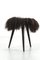 Hairy Stool with Wooden Legs 2