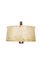 Vintage Hanging Light with Polyester and Wood 2