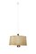 Vintage Hanging Light with Polyester and Wood 1