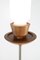 Lámpara de pie italiana vintage de mármol, teca y latón, Imagen 4