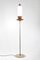 Vintage Italian Marble, Teak & Brass Floor Lamp 1