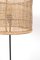 Floor Lamp with New Rattan Shade, 1950s 4