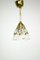 Brass Pendant Light with Crystal 1