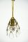 Brass Pendant Light with Crystal, Image 3