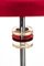 Floor Lamp with Striped Red Shade 2