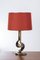 Lámpara de mesa italiana de latón, Imagen 4