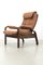 Fauteuil Vintage Scandinave en Cuir 1