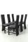 Black Dining Chairs, Set of 6, Image 1