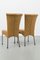 Yellow Leather Dining Chairs, Set of 2, Image 2
