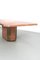 Red Travertine Dining Table with Bronze Paco Rabanne by Jean Claude Mahey 4