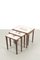 Wooden Nest of 3 Tables with Mosaic, Set of 3 1