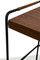 Side Table with Teak Top and Wire Metal Frame, Image 4
