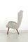 Weißer Vintage Sessel, 1960er 2