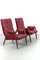 Vintage Red Armchairs, 1950s, Set of 2 1