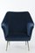 Italian Dark Blue Armchair, Image 3