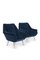 Italian Dark Blue Armchair 1