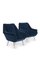 Italian Dark Blue Armchair, Image 1