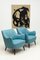 Blauer Vintage Stuhl, 1950er 1