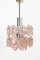 Hanging Lamp with Pink Glass from Kalmar 1