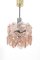 Hanging Lamp with Pink Glass from Kalmar 5