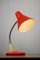 Lampe de Bureau Ajustable en Métal Peint Orange et Bras en Spirale Chromé, 1970s 3