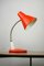 Adjustable Desk Lamp in Orange Painted Metal and Chrome-Plated Spiral Arm, 1970s, Image 9