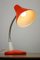 Adjustable Desk Lamp in Orange Painted Metal and Chrome-Plated Spiral Arm, 1970s, Image 4