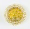 Large Amber Bubble Glass Ceiling Light attributed to Helena Tynell for Limburg, Germany, 1960s, Image 1