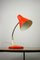 Adjustable Desk Lamp in Orange Painted Metal and Chrome-Plated Spiral Arm, 1970s, Image 1