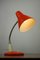 Lampe de Bureau Ajustable en Métal Peint Orange et Bras en Spirale Chromé, 1970s 2