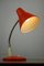 Lampe de Bureau Ajustable en Métal Peint Orange et Bras en Spirale Chromé, 1970s 9