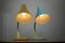 Lampe de Bureau Ajustable en Métal Peint Bleu et Sable et Bras en Spirale Chromé, 1970s, Set de 2 4