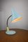 Adjustable Desk Lamp in Blue Painted Metal and Chrome-Plated Spiral Arm, 1970s, Image 5