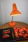 Lámpara de escritorio ajustable de metal pintado en naranja de TEP, años 70, Imagen 11