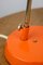 Lámpara de escritorio ajustable de metal pintado en naranja de TEP, años 70, Imagen 8