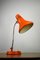 Lámpara de escritorio ajustable de metal pintado en naranja de TEP, años 70, Imagen 1